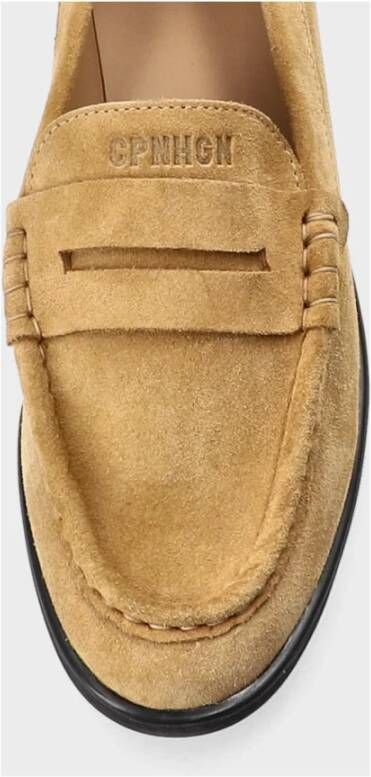 Copenhagen Studios Caramel Suede Loafers