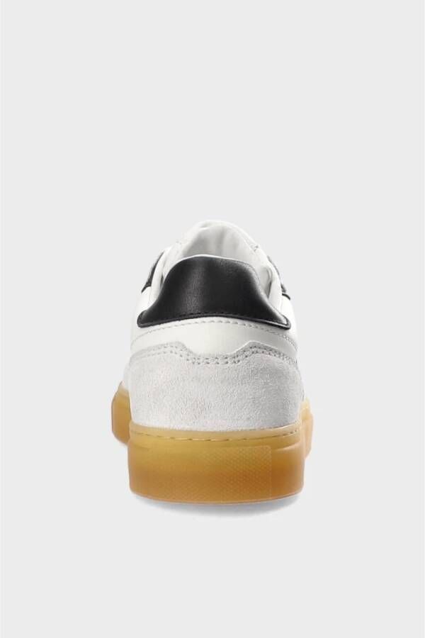 Copenhagen Studios Retro Leren Mix Sneakers Wit Zwart