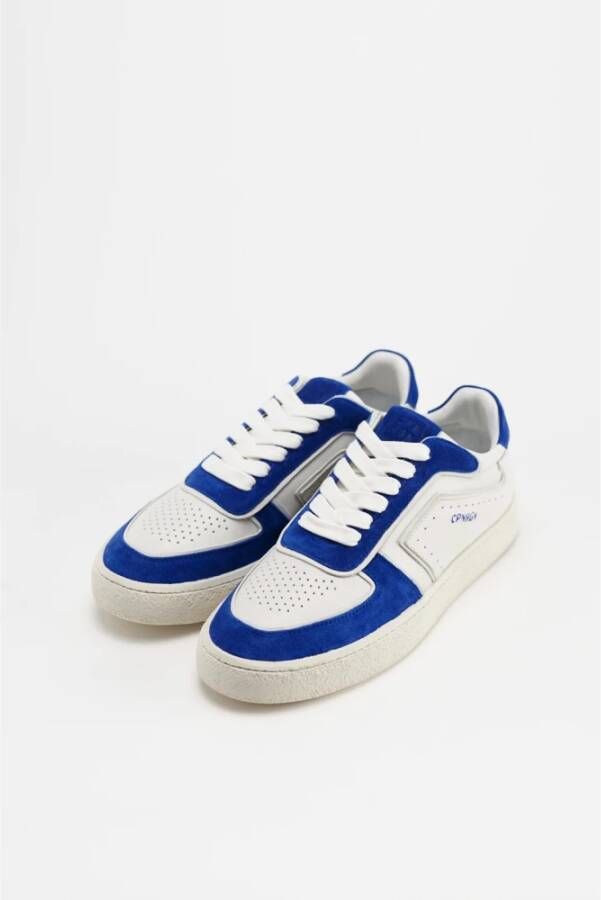 Copenhagen Studios Retro Lage Sneakers in Wit en Blauw Wit Dames