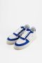 Copenhagen Studios Retro Lage Sneakers in Wit en Blauw Wit Dames - Thumbnail 3