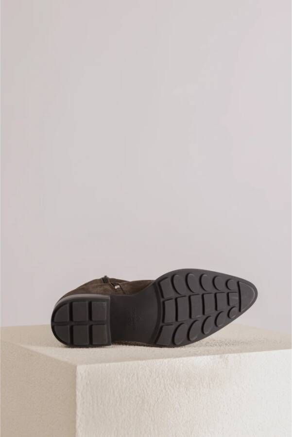 Copenhagen Studios Suede Kniehoge Laars Off Black Brown Dames