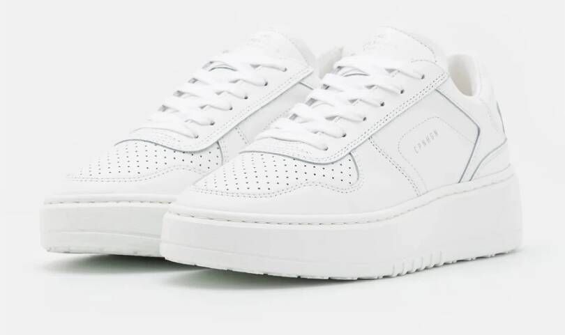 Copenhagen Studios Vintage Witte Leren Platform Sneakers White Dames