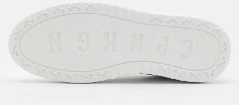 Copenhagen Studios Vintage Witte Leren Platform Sneakers White Dames