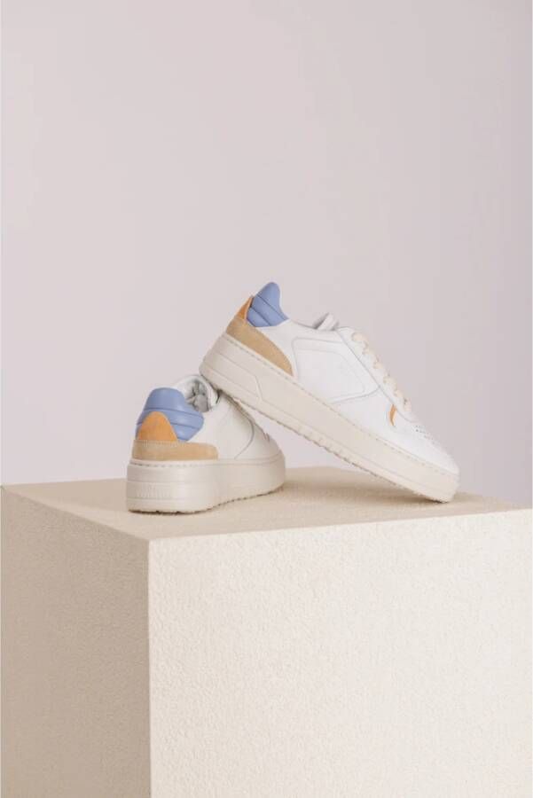 Copenhagen Studios Wit Lichtblauw Leren Mix Sneaker Multicolor Dames