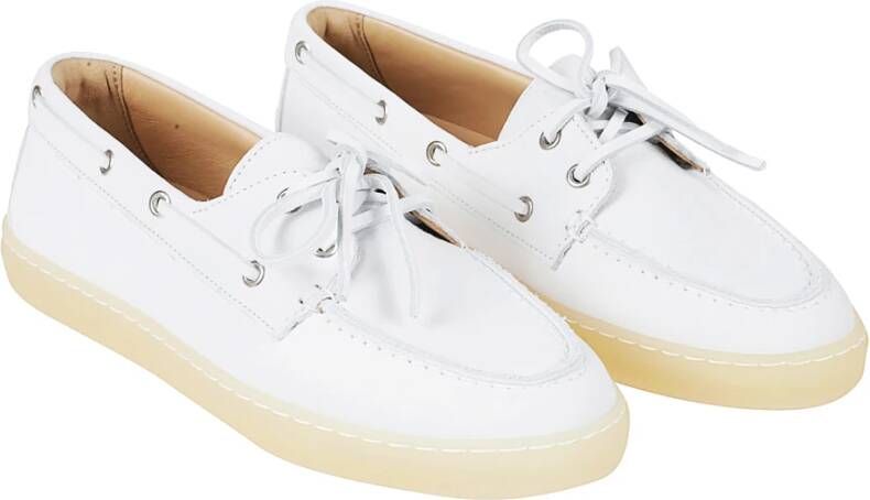 Copenhagen Studios Witte Leren Sailor Schoenen