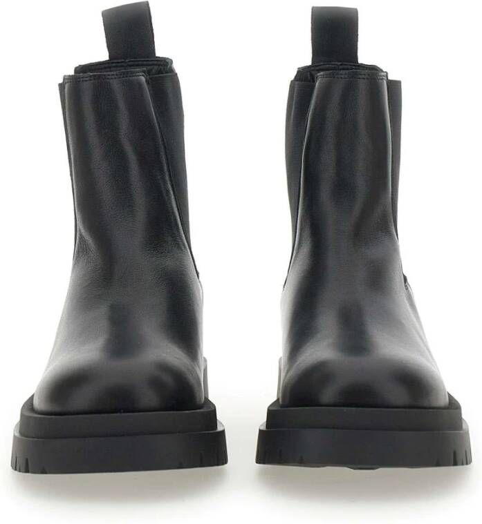 Copenhagen Studios Zwarte Leren Chelsea Laarzen Chunky Simplicity Black Dames