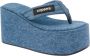 Coperni Denim Sleehak Sandaal Blue Dames - Thumbnail 2