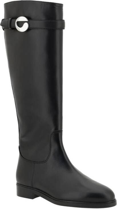 Coperni Kavalier leren laarzen Black Dames