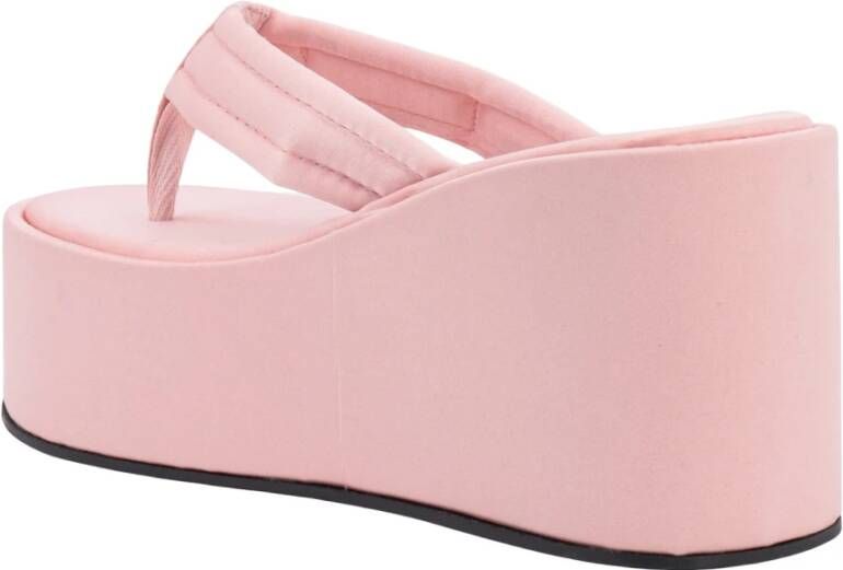 Coperni Roze Stoffen Band Plateau Sandalen
