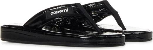 Coperni Zwarte Flip-Flops van Krokodillenprint Leer Black Dames