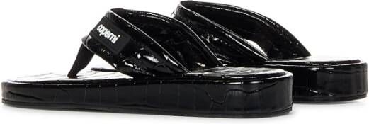 Coperni Zwarte krokodillenprint sandalen Black Dames