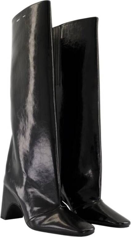 Coperni Zwarte Leren Puntige Slip-On Laarzen