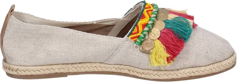 Coral Blue Canvas Loafers voor Vrouwen Multicolor Dames