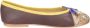 Coral Blue Leren Ballet Flats voor Vrouwen Brown Dames - Thumbnail 3