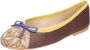 Coral Blue Leren Ballet Flats voor Vrouwen Brown Dames - Thumbnail 5