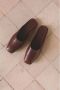 Cortana Bordeaux leren platte muiltjes Red Dames - Thumbnail 2