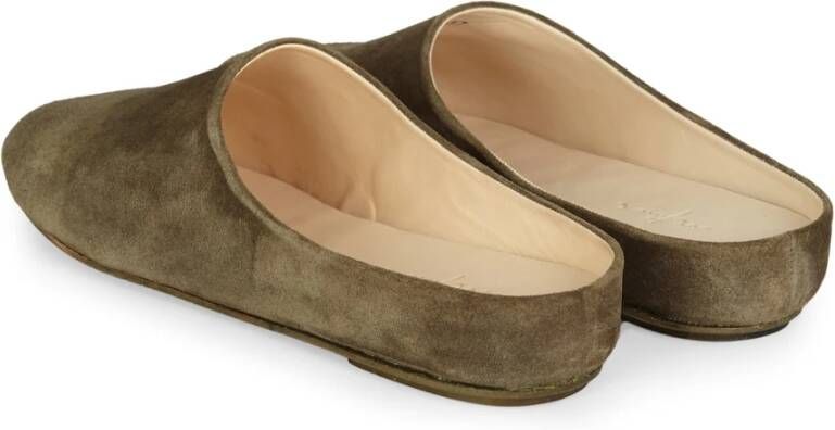 Cortana Kibal donkergroene suède dames babouche Green Dames