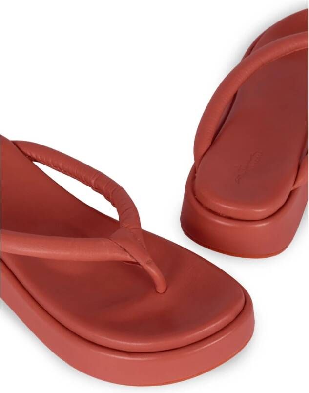 Cortana Platte Geisha Sandaal Klei Red Dames