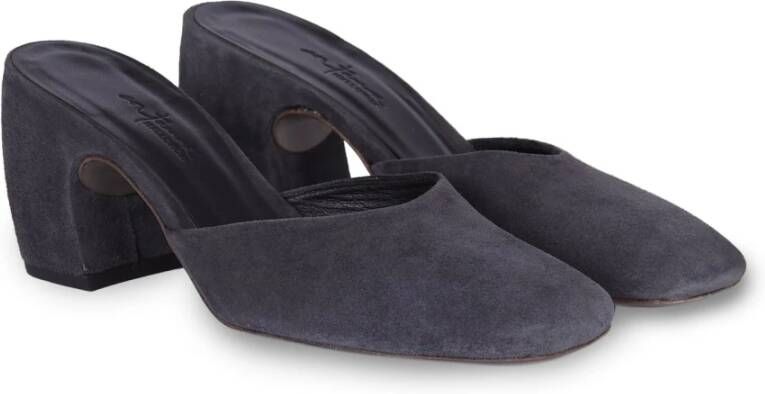 Cortana Luna muil in grafiet suède Black Dames