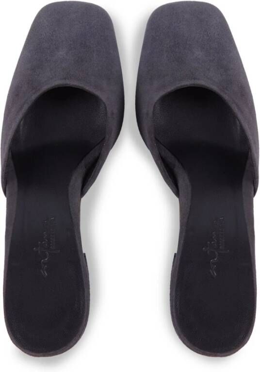 Cortana Luna muil in grafiet suède Black Dames