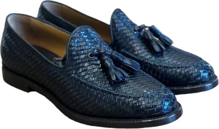 Corvari Klassieke Leren Loafer Schoen Blue Heren