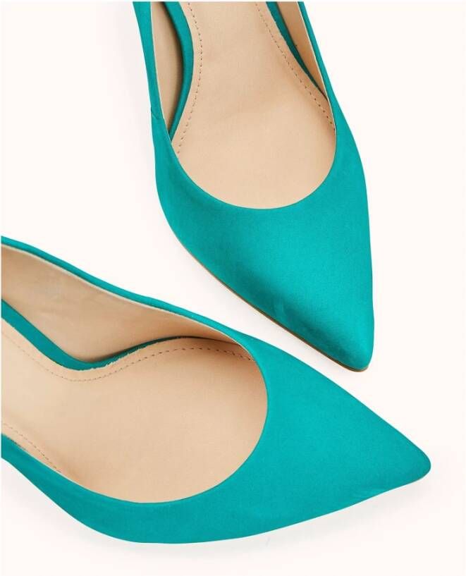 Cosmoparis Chique pumps met puntneus in abrikoos nubuck