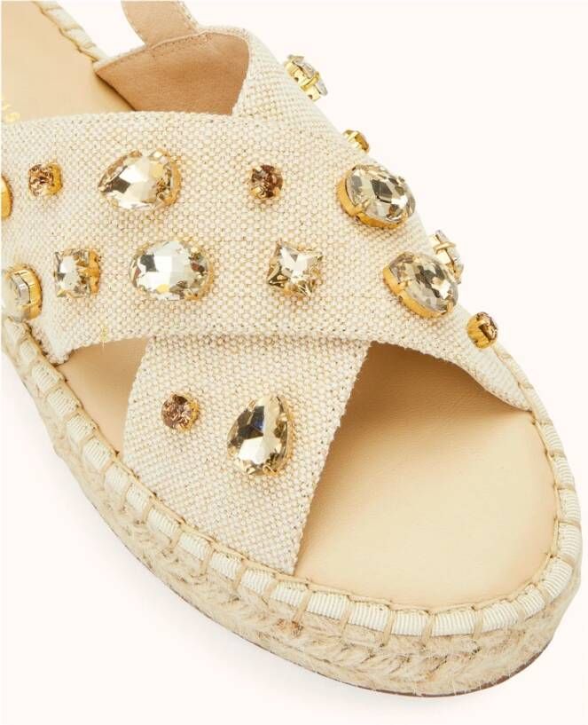 Cosmoparis Gekruiste Band Flatform Sandaal Hirma