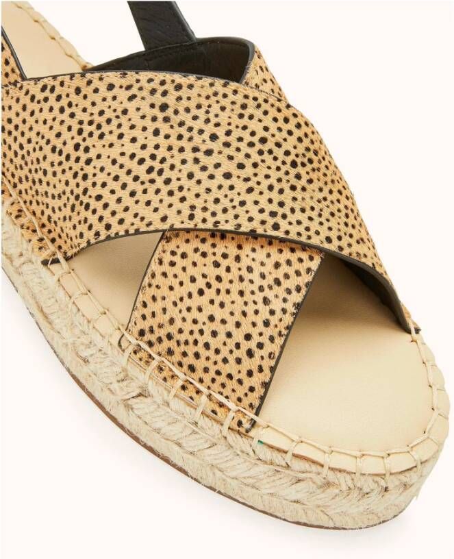 Cosmoparis Gekruiste Band Flatform Sandaal Hirma