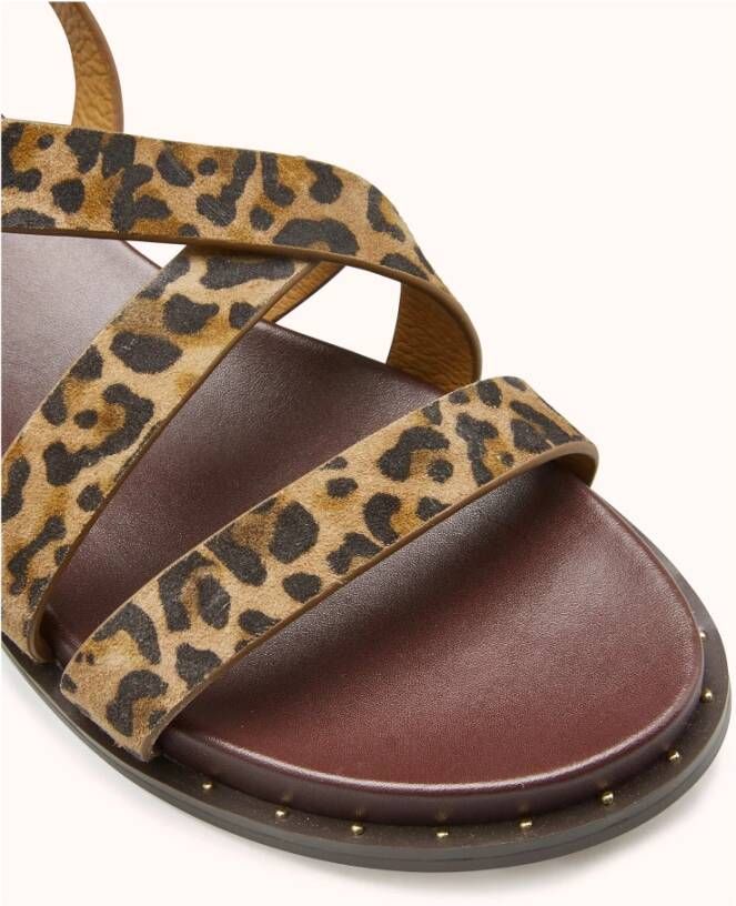 Cosmoparis Luipaardprint Strappy Sandalen