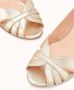 Cosmoparis Metallic Gouden Open Teen Hakken - Thumbnail 2