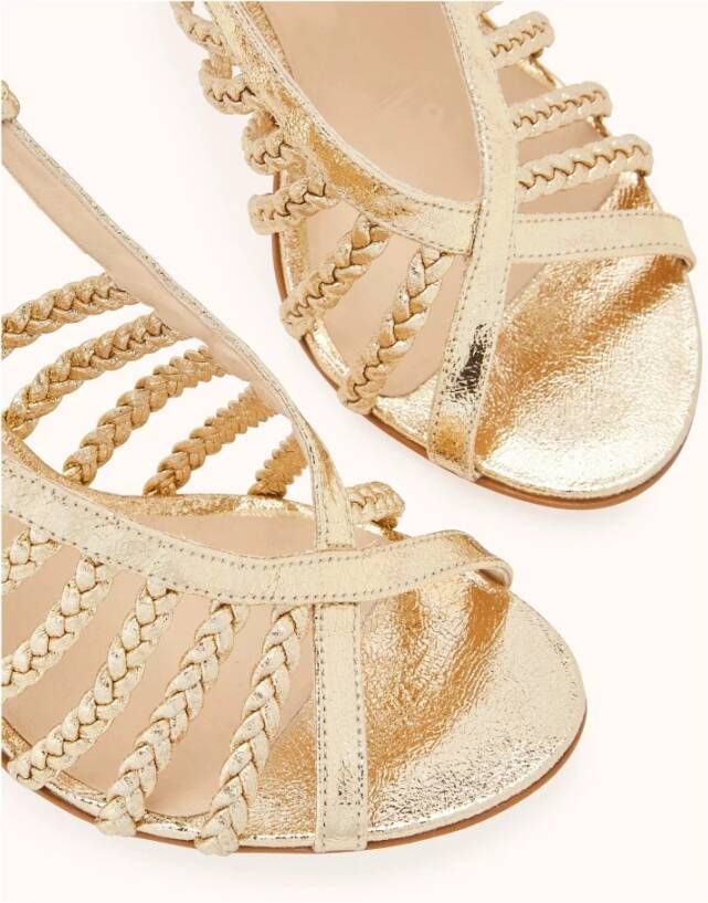 Cosmoparis Metallic Platinum Leren Sandalen