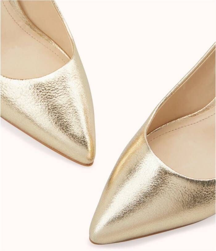 Cosmoparis Metallic Platinum Puntige Hak Schoenen