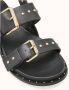 Cosmoparis Neo-rock platte sandaal met gouden studs - Thumbnail 2