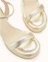 Cosmoparis Plateauhak sandaal Naomie platina leer - Thumbnail 2