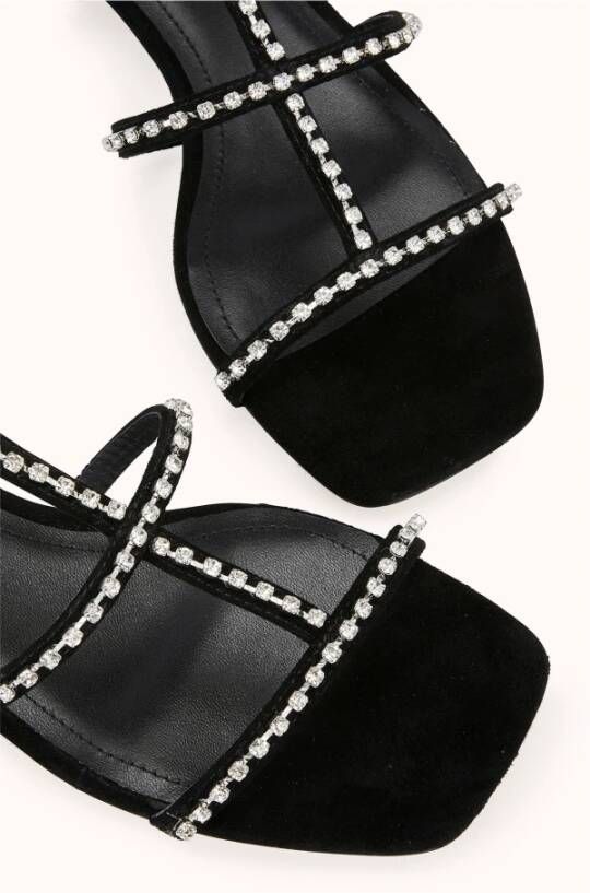 Cosmoparis Sandaal met strass versiering van suède