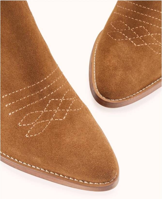 Cosmoparis Westerse Leren Enkellaars met 7cm Hak