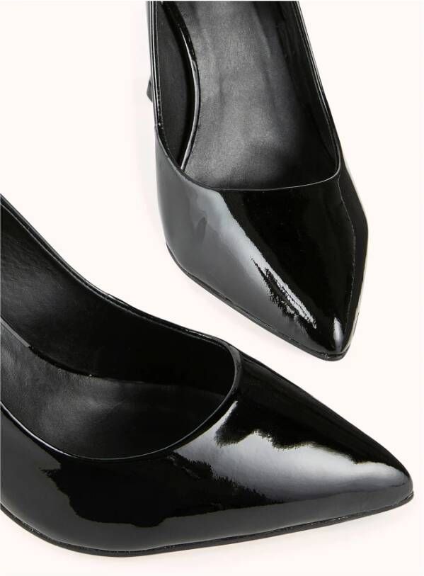 Cosmoparis Zwarte Lak Slingback Hakken met Gouden Gesp