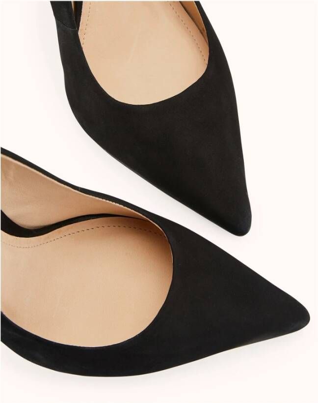 Cosmoparis Zwarte nubuck pump met gedurfde hak
