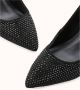Cosmoparis Zwarte suède pump met strass - Thumbnail 2