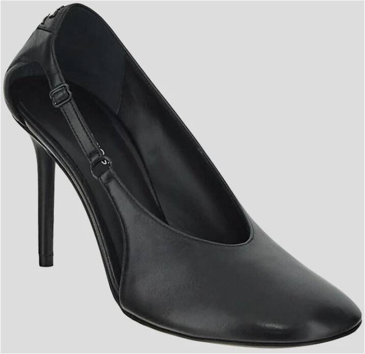 Courrèges Leren Stiletto Schoen Black Dames