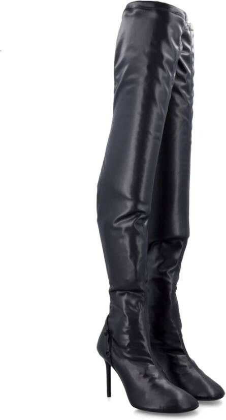Courrèges Zwarte gesloten teen stilettohak laarzen Black Dames