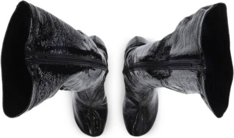 Courrèges Zwarte Laarzen met gecoate afwerking Black Dames