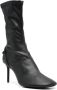 Courrèges Zwarte leren enkellaarzen met stilettohak Black Dames - Thumbnail 2
