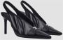 Courrèges Zwarte Stiletto Muiltjes met Zilveren Logo Black Dames - Thumbnail 2