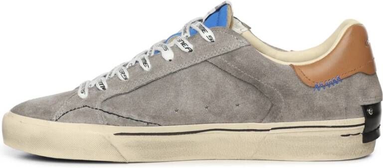 Crime London Blauwe Chill Suède Leren Sneakers