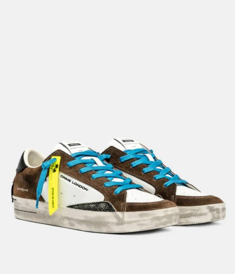 Crime London Bruine Sneakers SK8 Deluxe