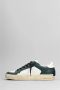 Crime London Logo Leren Sneakers met Rubberen Zool Green Heren - Thumbnail 2