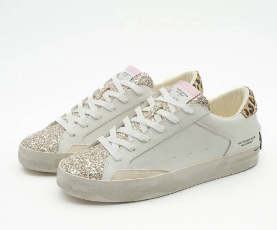Crime London Distressed Leather Sneakers