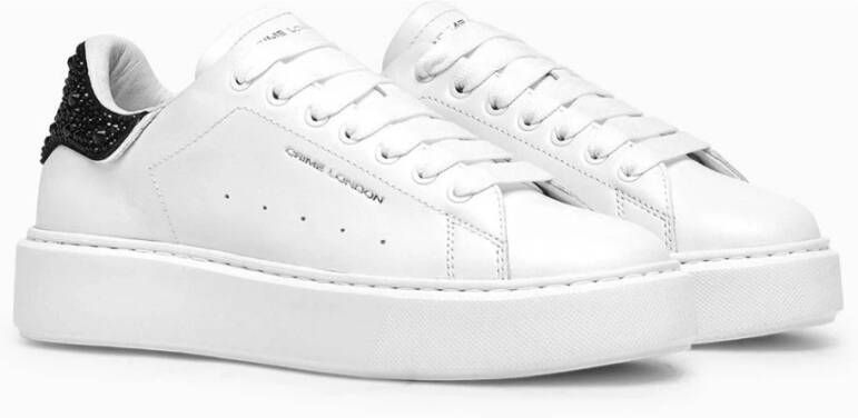 Crime London Elevate Leren Sneakers met Fonkelende Hiel