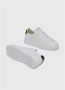 Crime London Witte Leren Sneakers met Ronde Neus en Logo Patch White Heren - Thumbnail 5
